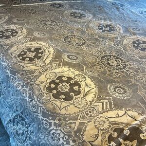 Elegant Gray Floral Duvet Cover Set